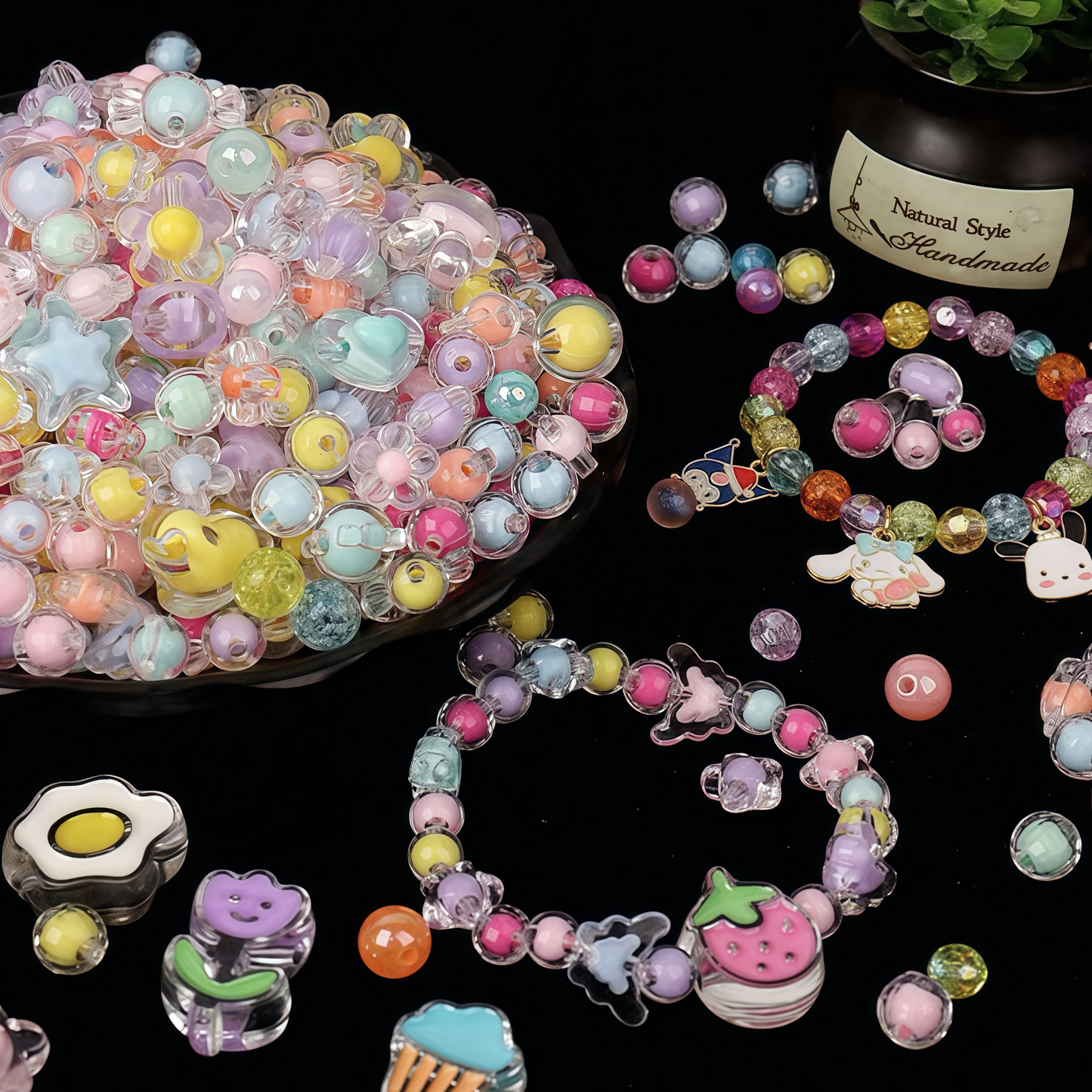 7.Lucky Charm Game Acrylic Beads Bag
