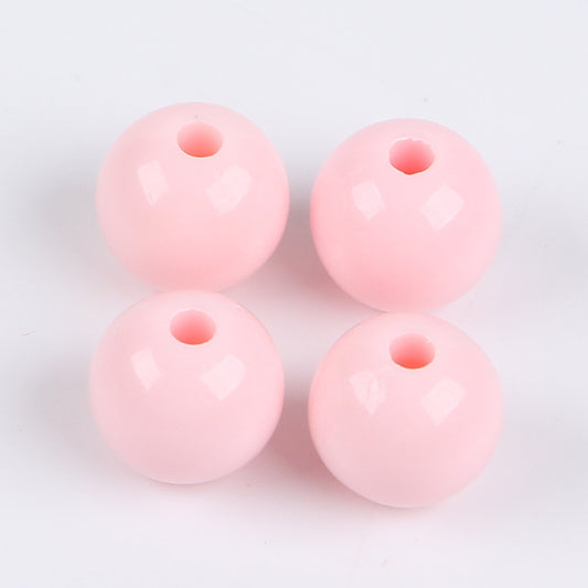18mm Round Opaque Acrylic Pink Color Beads Wholesale Bulk Crafts DIY Jewelry Making Handmade