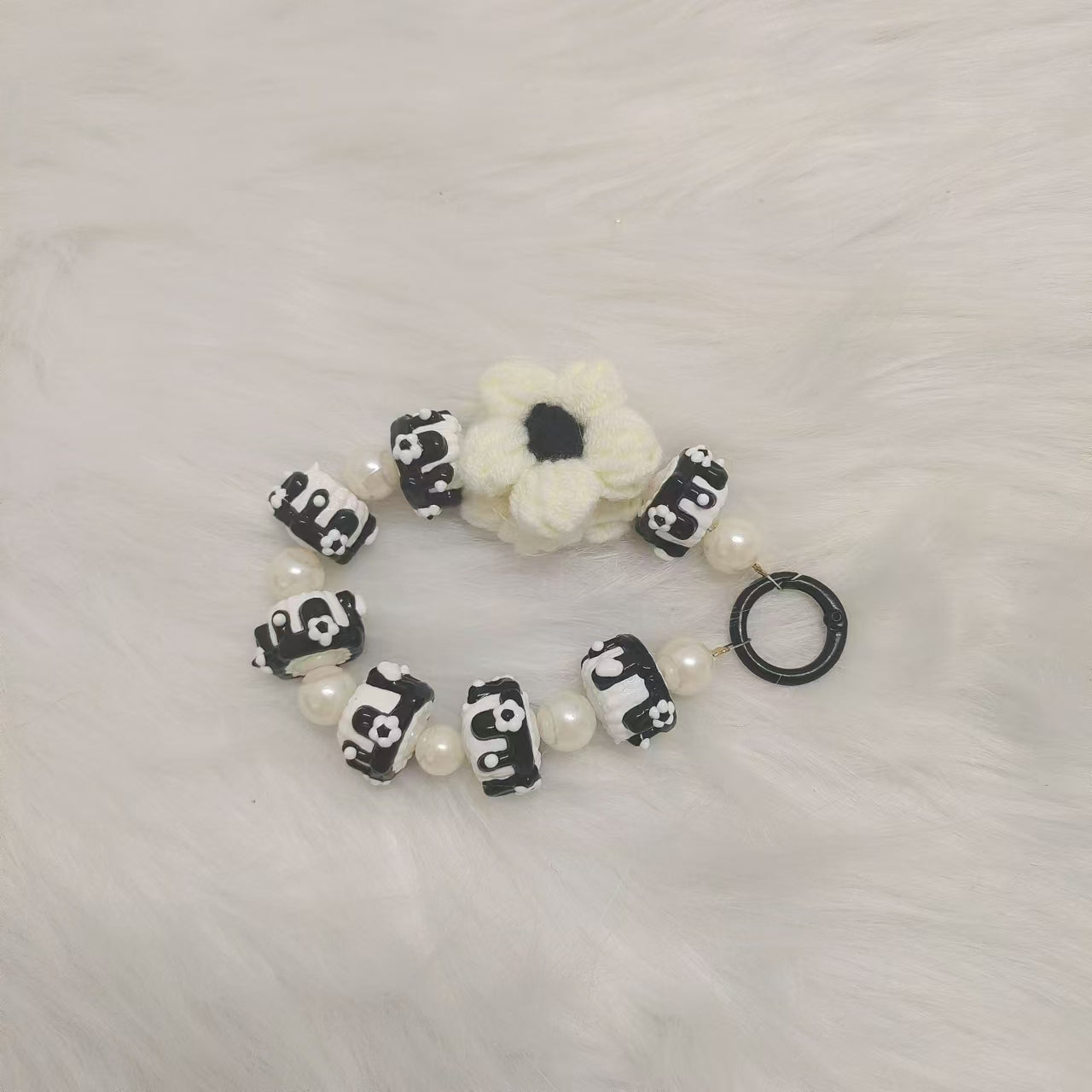 (5pcs)(premium phone chain)Handmade DIY cute cartoon dopamine mobile phone chain