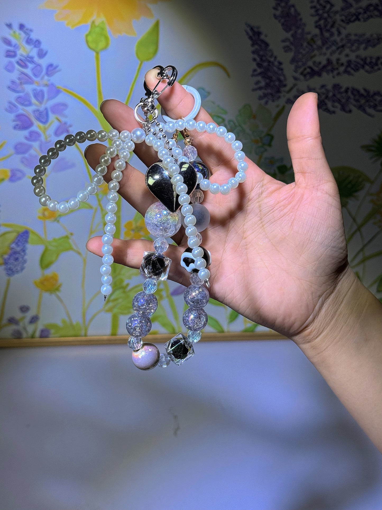 (5pcs premium chain)Handmade original DIY colorful mobile phone chain