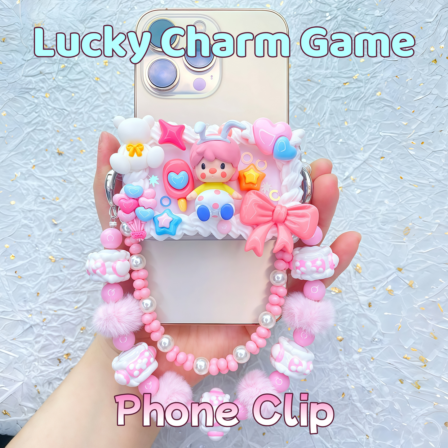 9.Lucky Charm Game Phone Clip(with phone chain) Bag